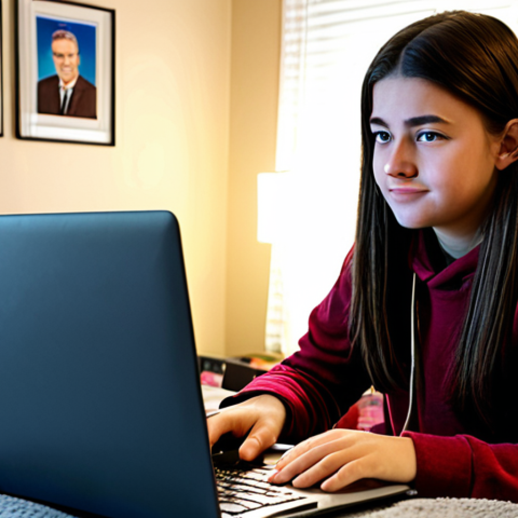 청소년상담사 현장에서 자주 쓰이는 기술 - Teletherapy Session**

"A teenage girl, fully clothed in comfortable, modest clothing, participates ...
