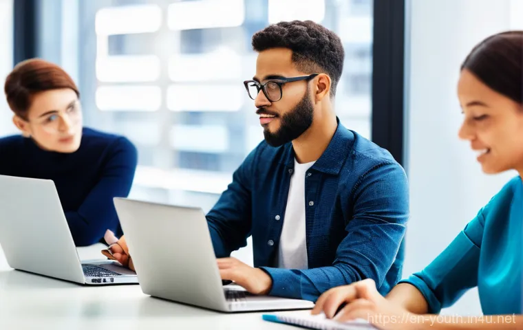 청소년상담사 자격증 보유자 추천 사이트 - **Professional Development Hubs: Virtual Learning and Collaboration**
    A group of four diverse yo...