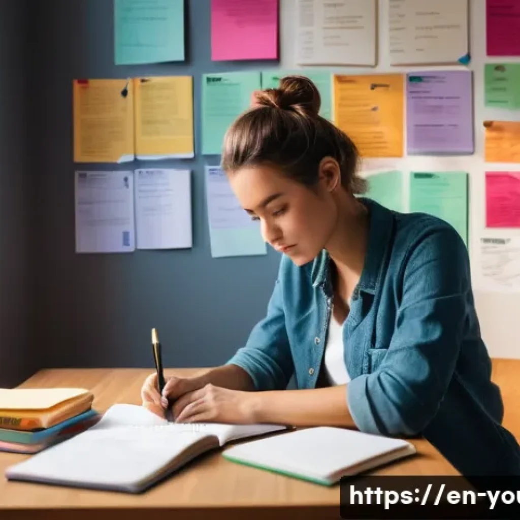 청소년상담사 시험 과목별 전략과 요령 - A cozy study room scene featuring a young adult sitting at a wooden desk surrounded by psychology te...