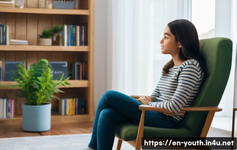 청소년상담사로서 자주 겪는 문제 해결법 - A warm and inviting counseling room scene showing a compassionate therapist attentively listening to...
