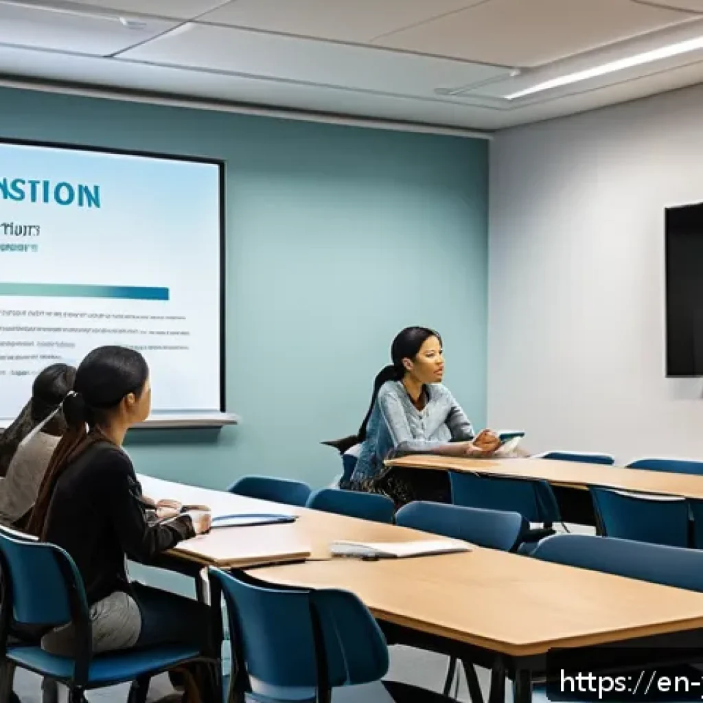 청소년상담사 시험 관련 업데이트 뉴스 - A modern classroom scene showing diverse young adult students attentively engaged in a youth counsel...