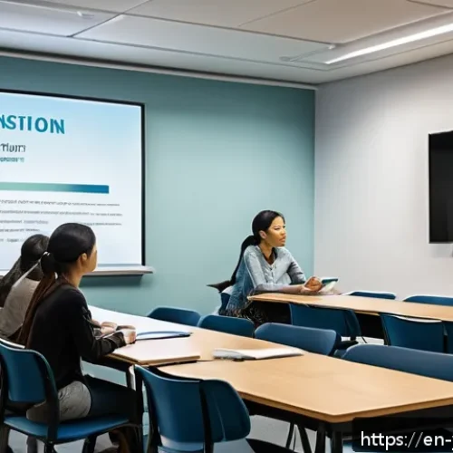 Home 17 청소년상담사 시험 관련 업데이트 뉴스 - A modern classroom scene showing diverse young adult students attentively engaged in a youth counsel...